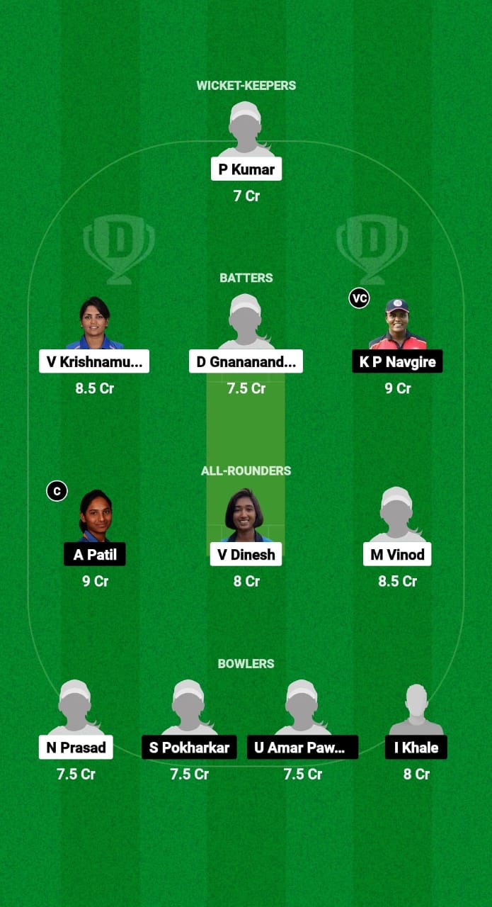 KAR-W vs MAH-W Dream11 Prediction Fantasy Cricket Tips Dream11 Team Indian Domestic Women's T20 Trophy 2024 