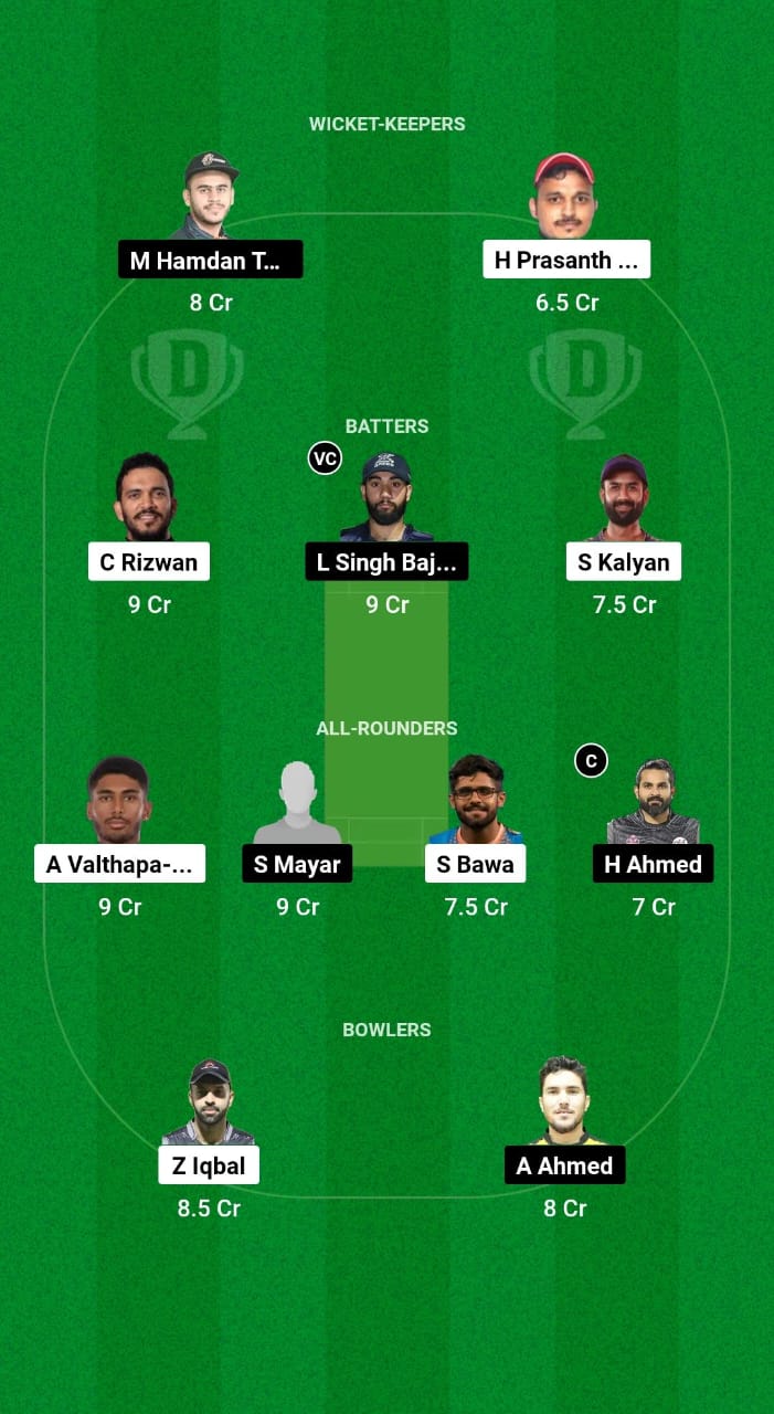 FUJ vs AJM Dream11 Prediction Fantasy Cricket Tips Dream11 Team Emirates D20 Tournament 2024 