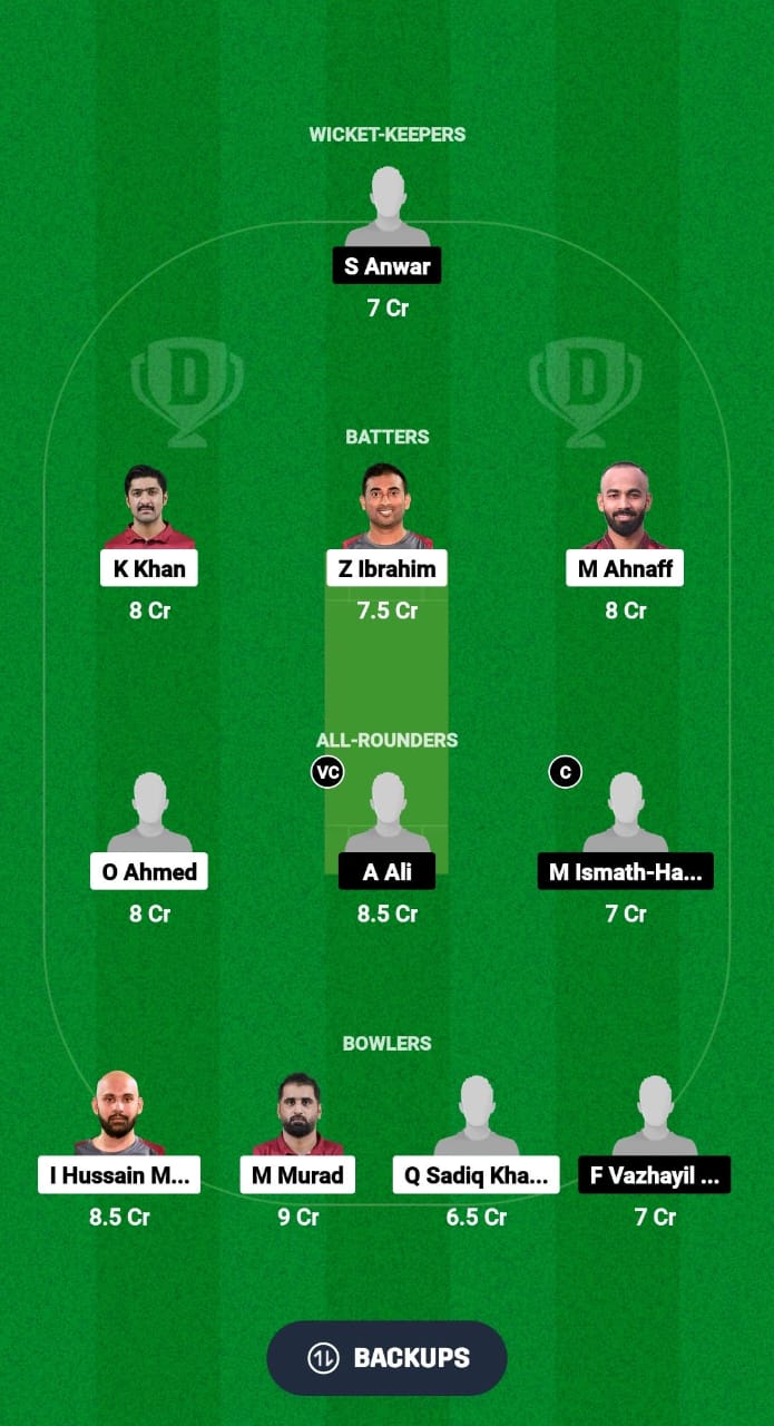 CBCC vs PHC Dream11 Prediction Fantasy Cricket Tips Dream11 Team Qatar T20 Pro League 2024 