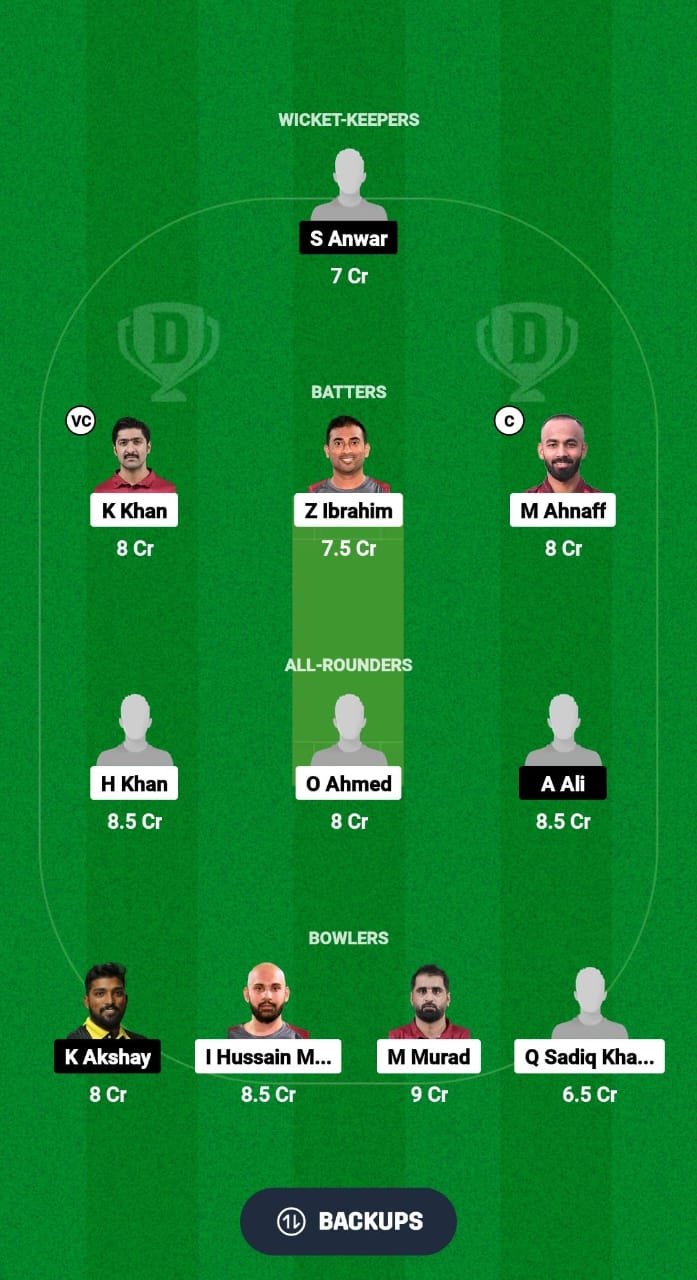 CBCC vs PHC Dream11 Prediction Fantasy Cricket Tips Dream11 Team Qatar T20 Pro League 2024 