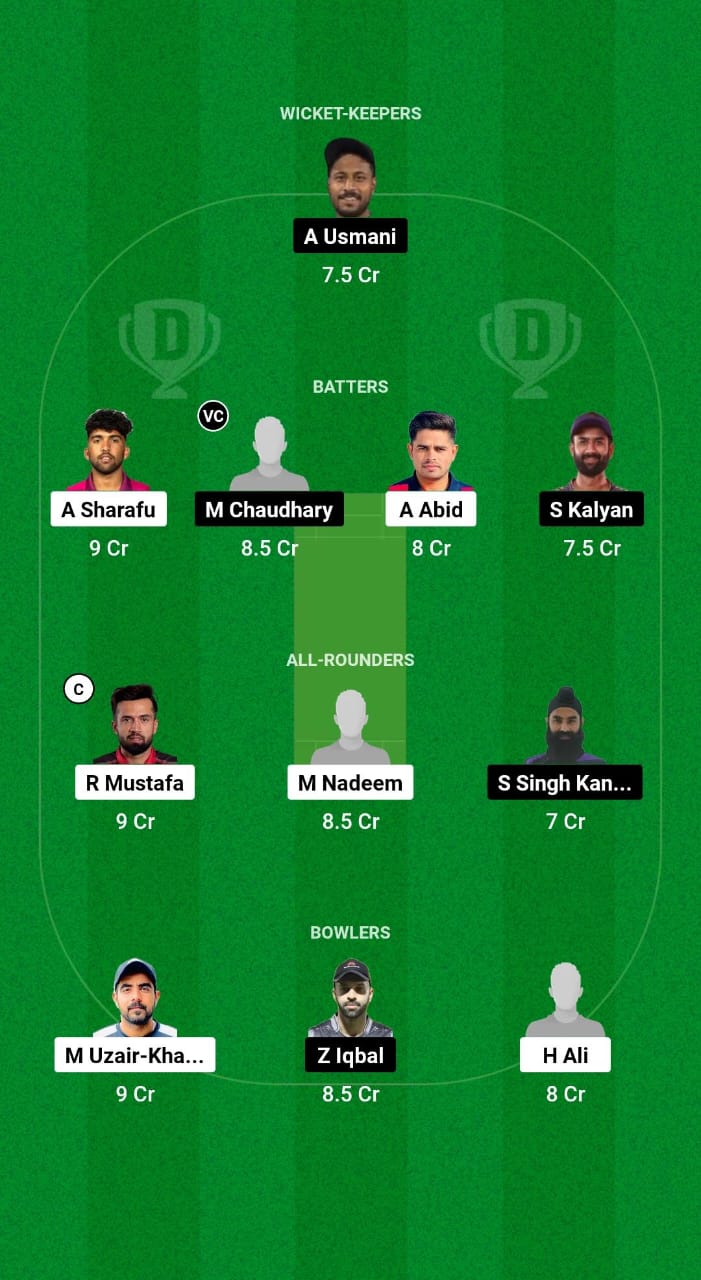 ABD vs FUJ Dream11 Prediction Fantasy Cricket Tips Dream11 Team Emirates D20 Tournament 2024 