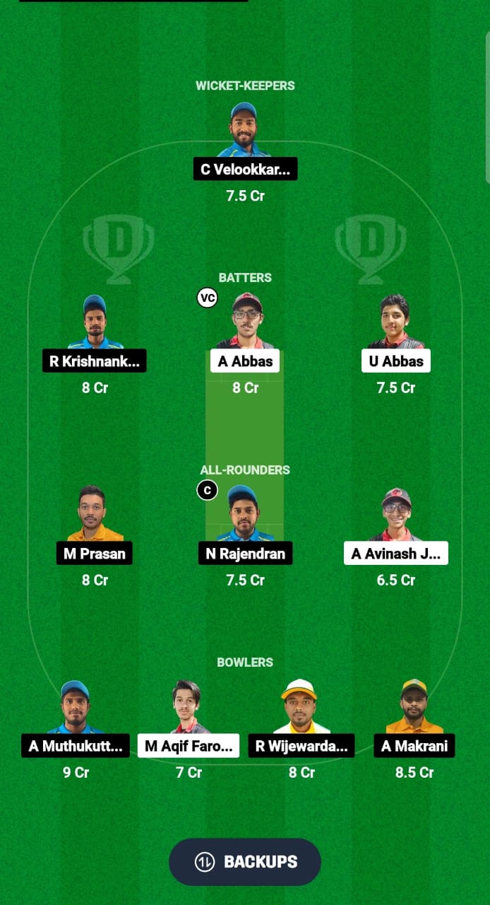 KMS vs NCMI Dream11 Prediction Fantasy Cricket Tips Dream11 Team Kuwait Elite T20 Cup 2024 