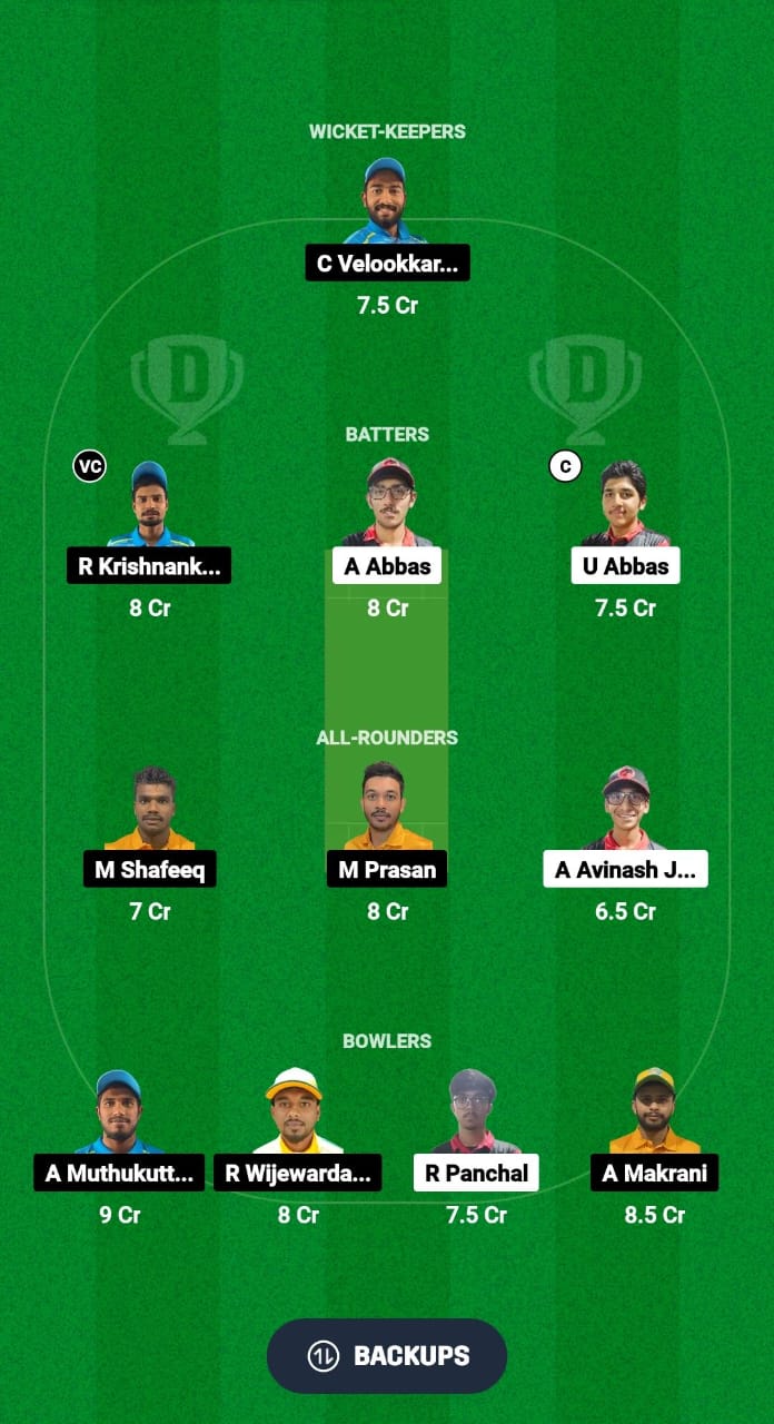 KMS vs NCMI Dream11 Prediction Fantasy Cricket Tips Dream11 Team Kuwait Elite T20 Cup 2024 