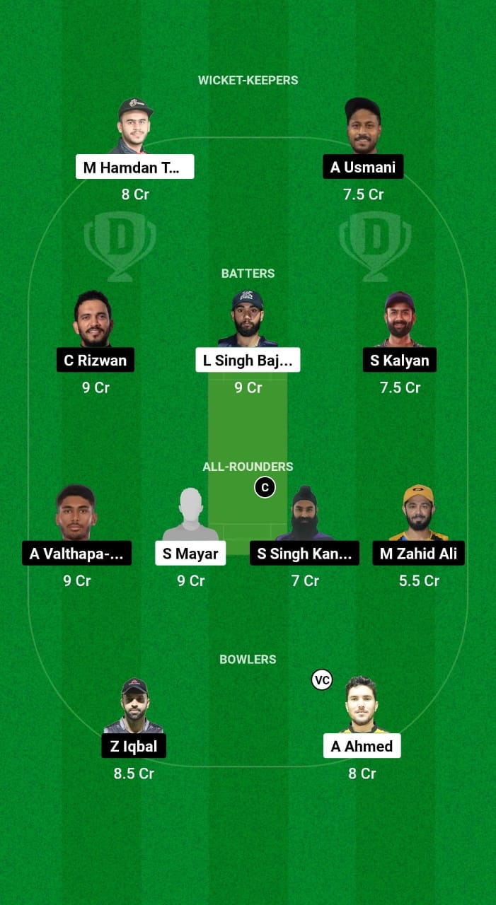 AJM vs FUJ Dream11 Prediction Fantasy Cricket Tips Dream11 Team Emirates D20 Tournament 2024 