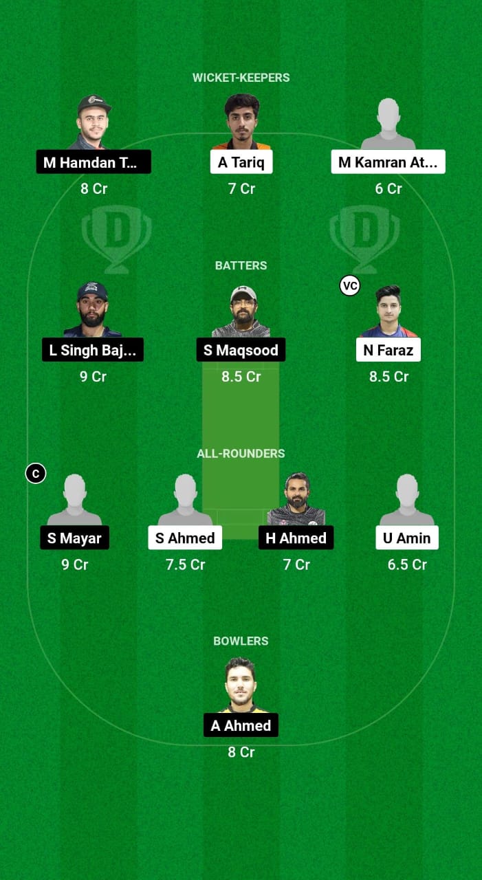 EMB vs AJM Dream11 Prediction Fantasy Cricket Tips Dream11 Team Emirates D20 Tournament 2024 