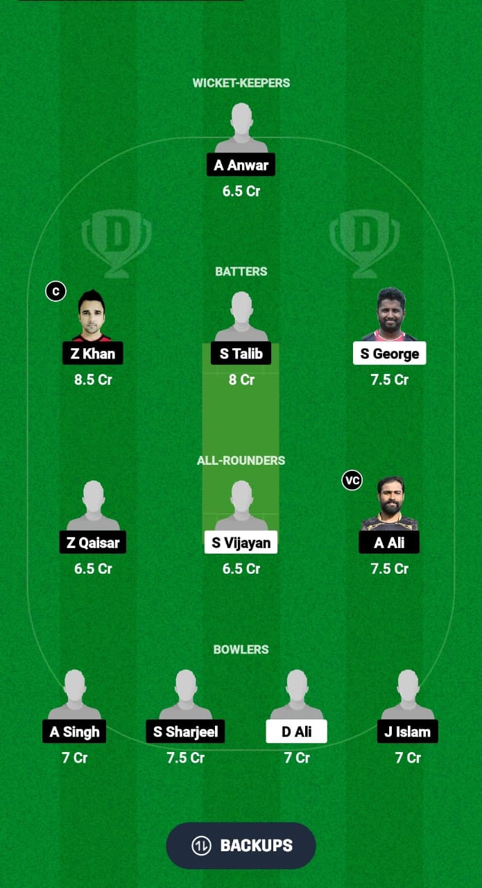 RDS vs GZZ Dream11 Prediction Fantasy Cricket Tips Dream11 Team ECS T10 Malta 2024 