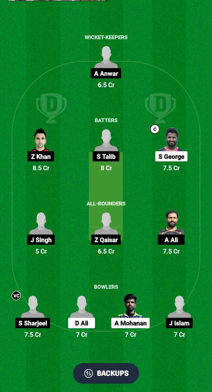 RDS vs GZZ Dream11 Prediction Fantasy Cricket Tips Dream11 Team ECS T10 Malta 2024 