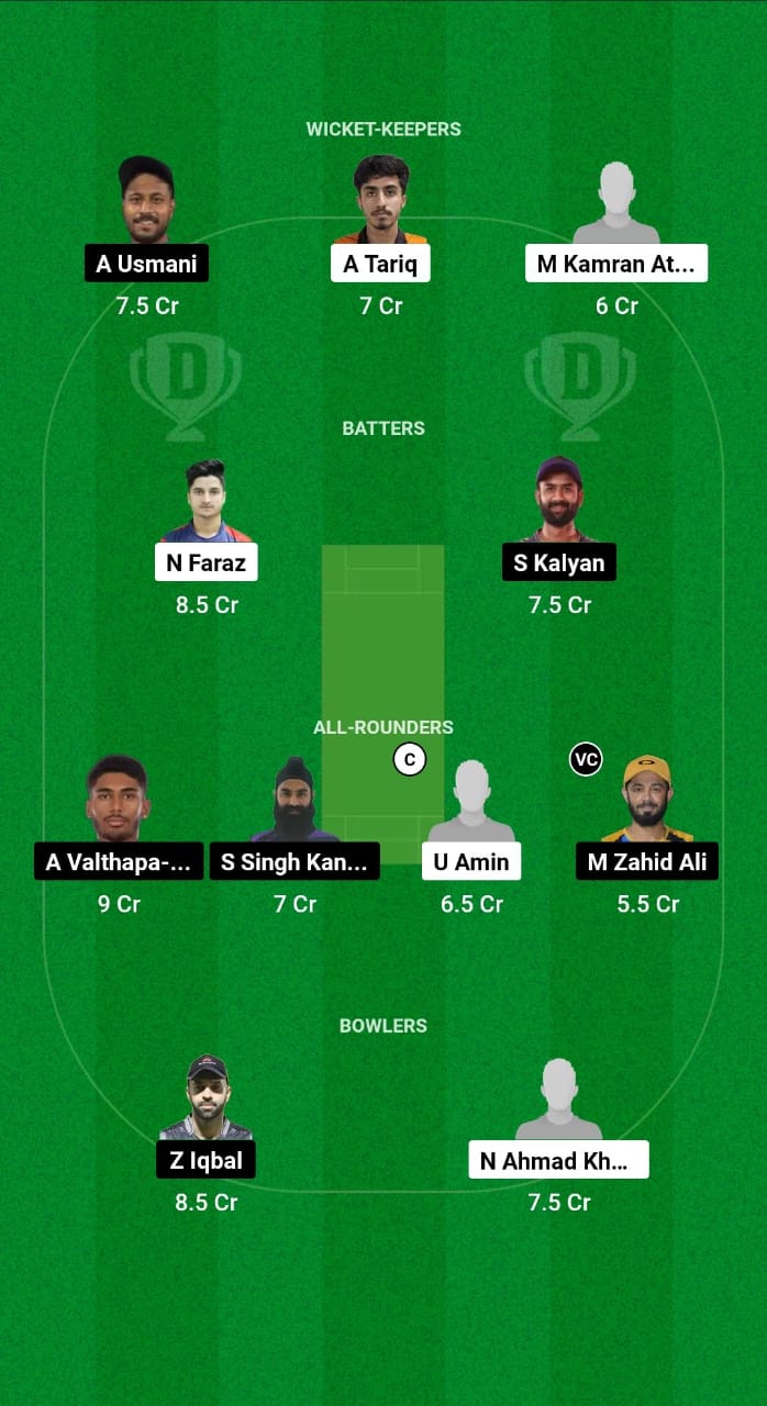 EMB vs FUJ Dream11 Prediction Fantasy Cricket Tips Dream11 Team Emirates D20 Tournament 2024 