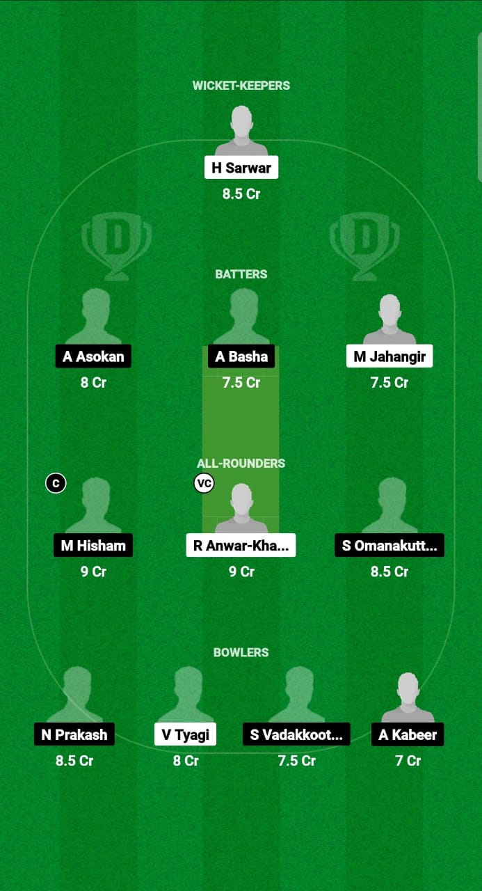 GGL vs AIOC Dream11 Prediction Fantasy Cricket Tips Dream11 Team KCC T20 Challengers Cup 2024 