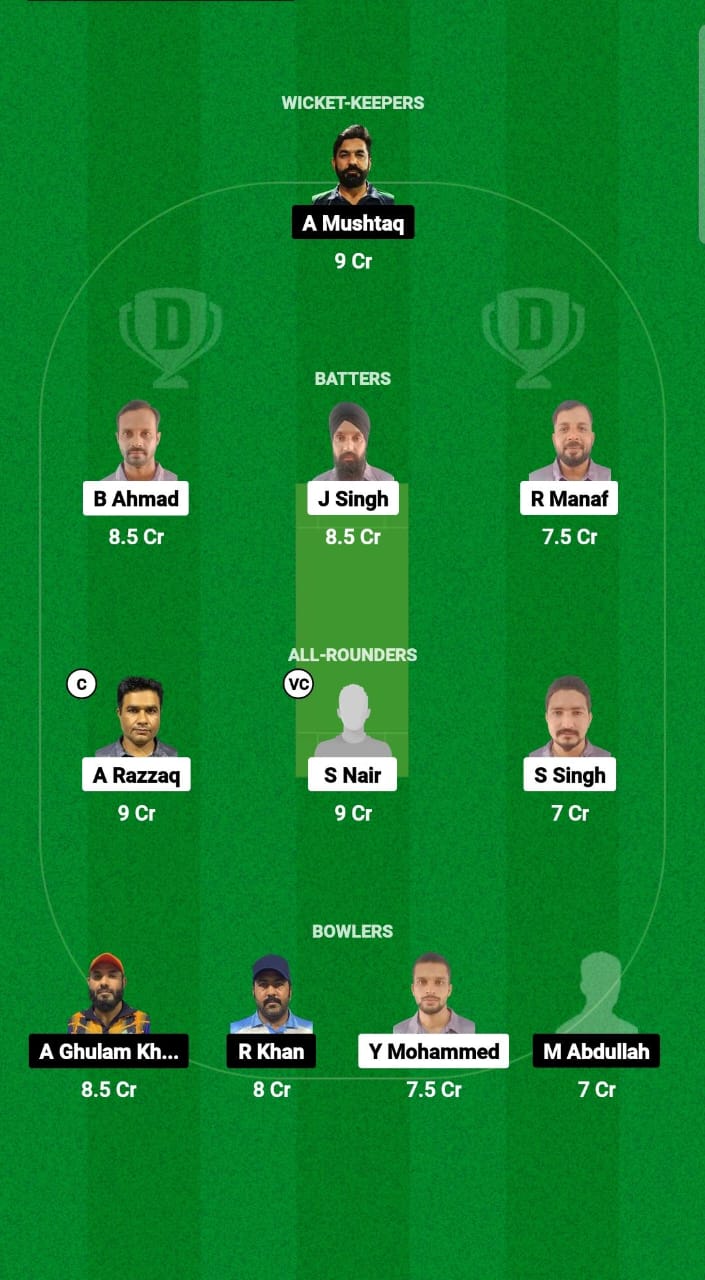 SBS vs KWM Dream11 Prediction Fantasy Cricket Tips Dream11 Team Kuwait T20 Challengers Trophy 2024 