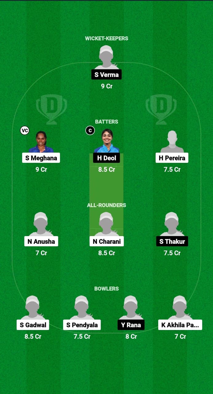 AND-W vs HIM-W Dream11 Prediction Fantasy Cricket Tips Dream11 Team Indian Domestic Women's T20 Trophy 2024 