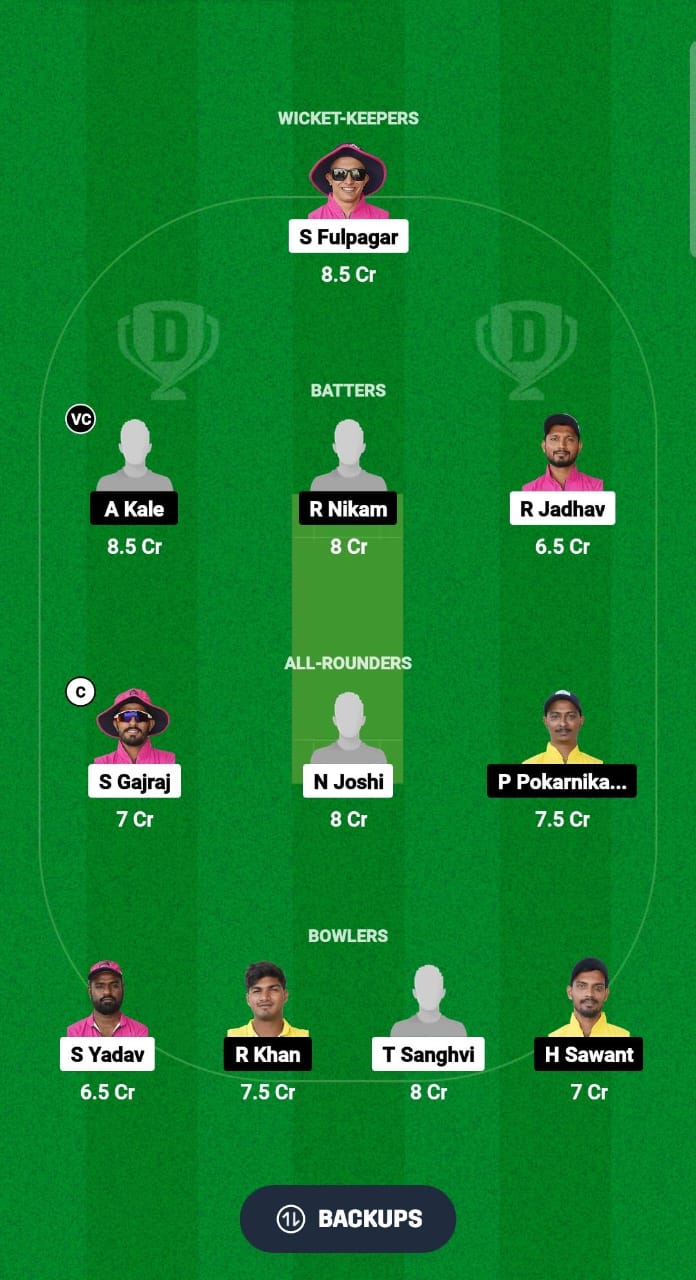 RRA vs MVA Dream11 Prediction Fantasy Cricket Tips Dream11 Team Ecole Pune T20 Cup 2024 