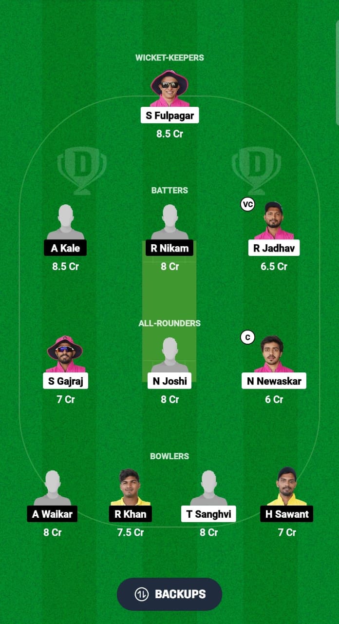 RRA vs MVA Dream11 Prediction Fantasy Cricket Tips Dream11 Team Ecole Pune T20 Cup 2024 