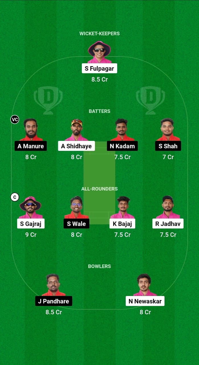 RRA vs SSX Dream11 Prediction Fantasy Cricket Tips Dream11 Team Ecole Pune T20 Cup 2024 