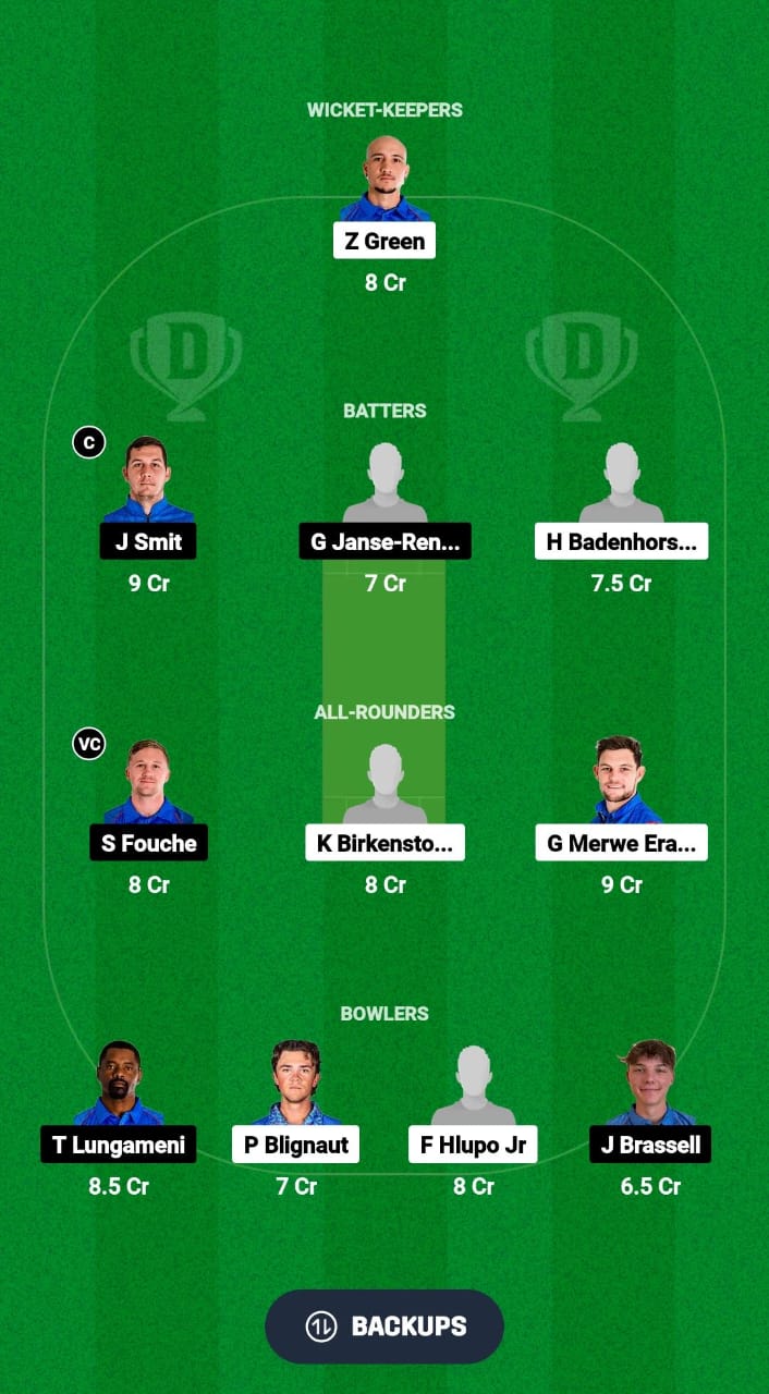 GWJ vs NL Dream11 Prediction Fantasy Cricket Tips Dream11 Team Namibia Castle Lite T20 Franchise 2024 