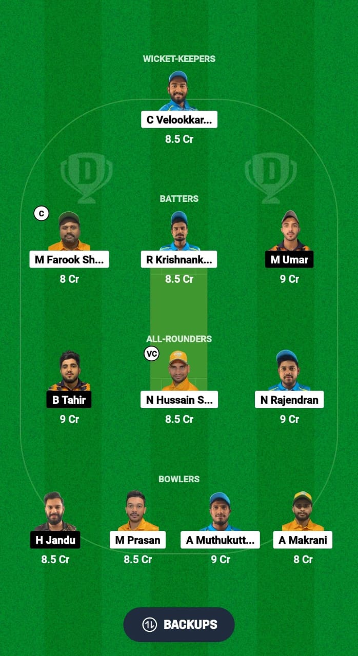 NCMI vs ALH Dream11 Prediction Fantasy Cricket Tips Dream11 Team KCC T20 Elite Championship 2024 