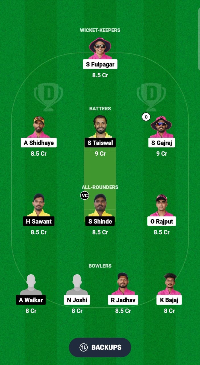 RRA vs MVA Dream11 Prediction Fantasy Cricket Tips Dream11 Team Ecole Pune T20 Cup 2024 