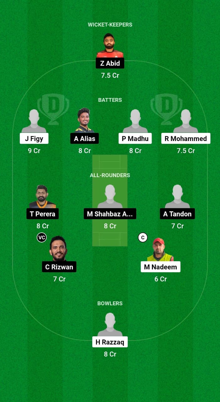 ABD vs SHA Dream11 Prediction Fantasy Cricket Tips Dream11 Team Emirates D50 2024 