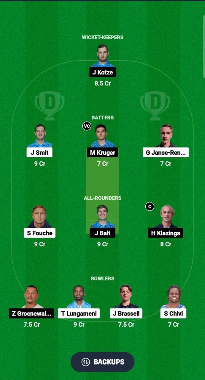 NL vs FRE Dream11 Prediction Fantasy Cricket Tips Dream11 Team Namibia T20I Tri-Series 2024 