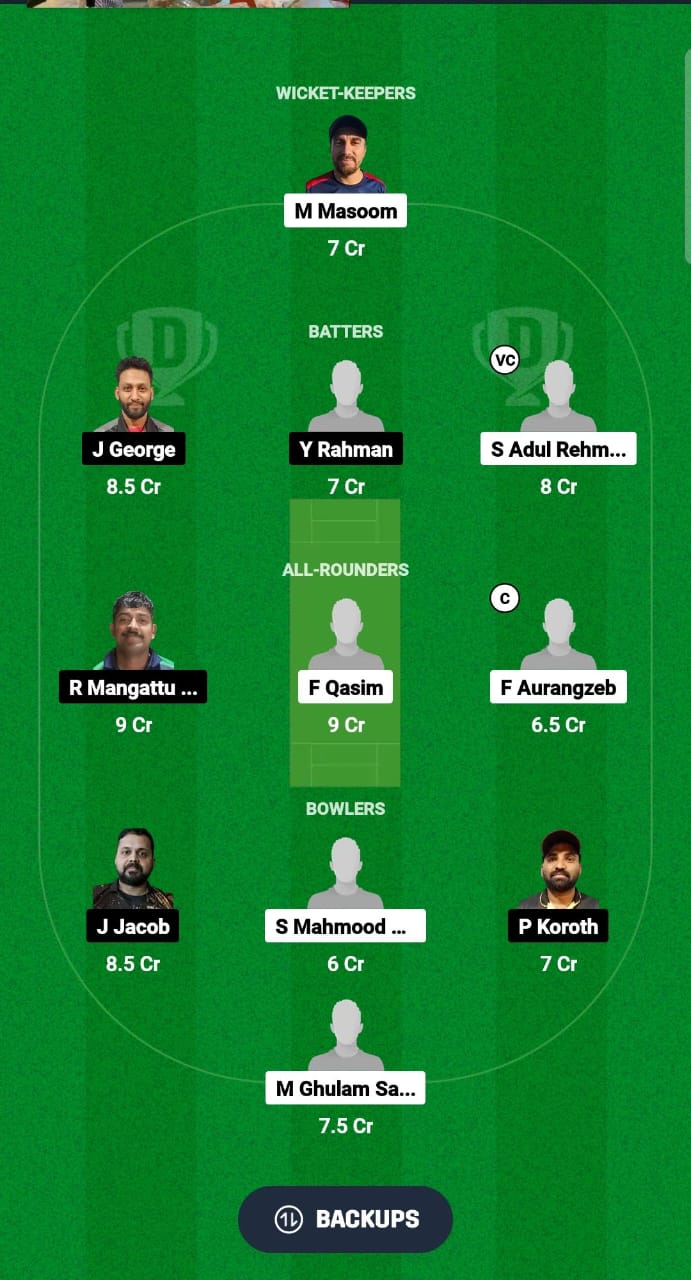 AFT vs PHR Dream11 Prediction Fantasy Cricket Tips Dream11 Team Kuwait T20 Challengers Cup 2024 