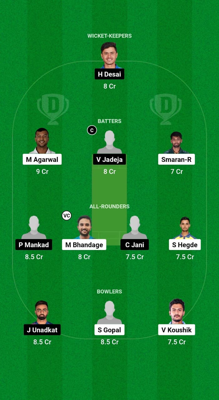 KAR vs SAU Dream11 Prediction Fantasy Cricket Tips Dream11 Team Indian Domestic T20 Trophy 2024 