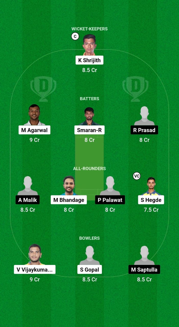 KAR vs SIK Dream11 Prediction Fantasy Cricket Tips Dream11 Team Indian Domestic T20 Trophy 2024 