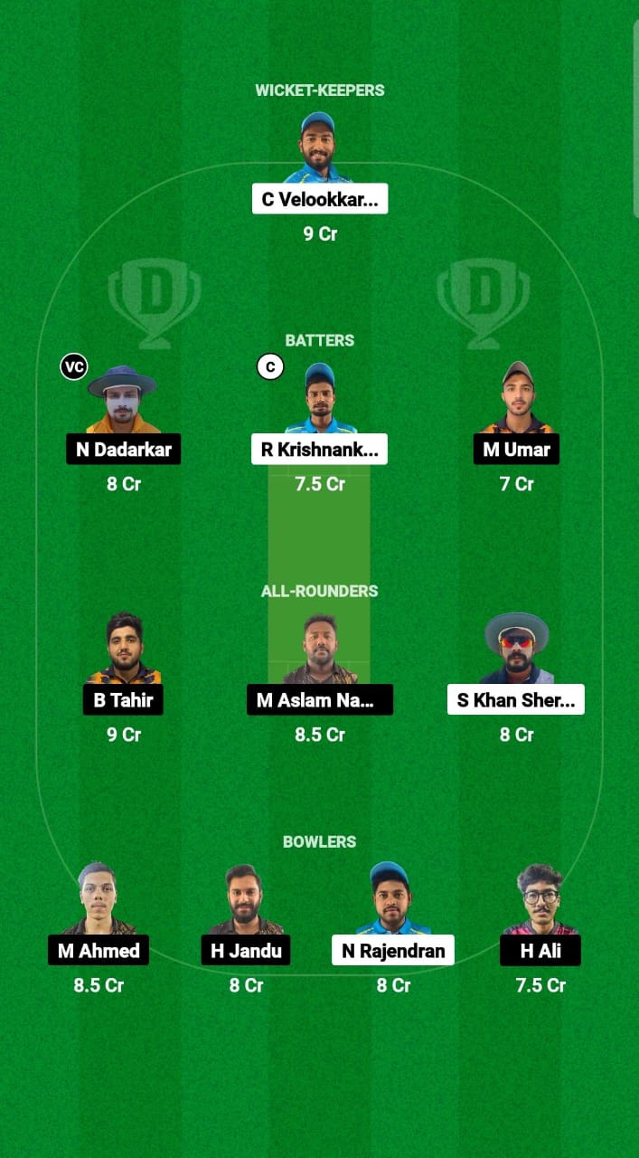 NCMI vs ALH Dream11 Prediction Fantasy Cricket Tips Dream11 Team KCC T20 Elite Championship 2024 