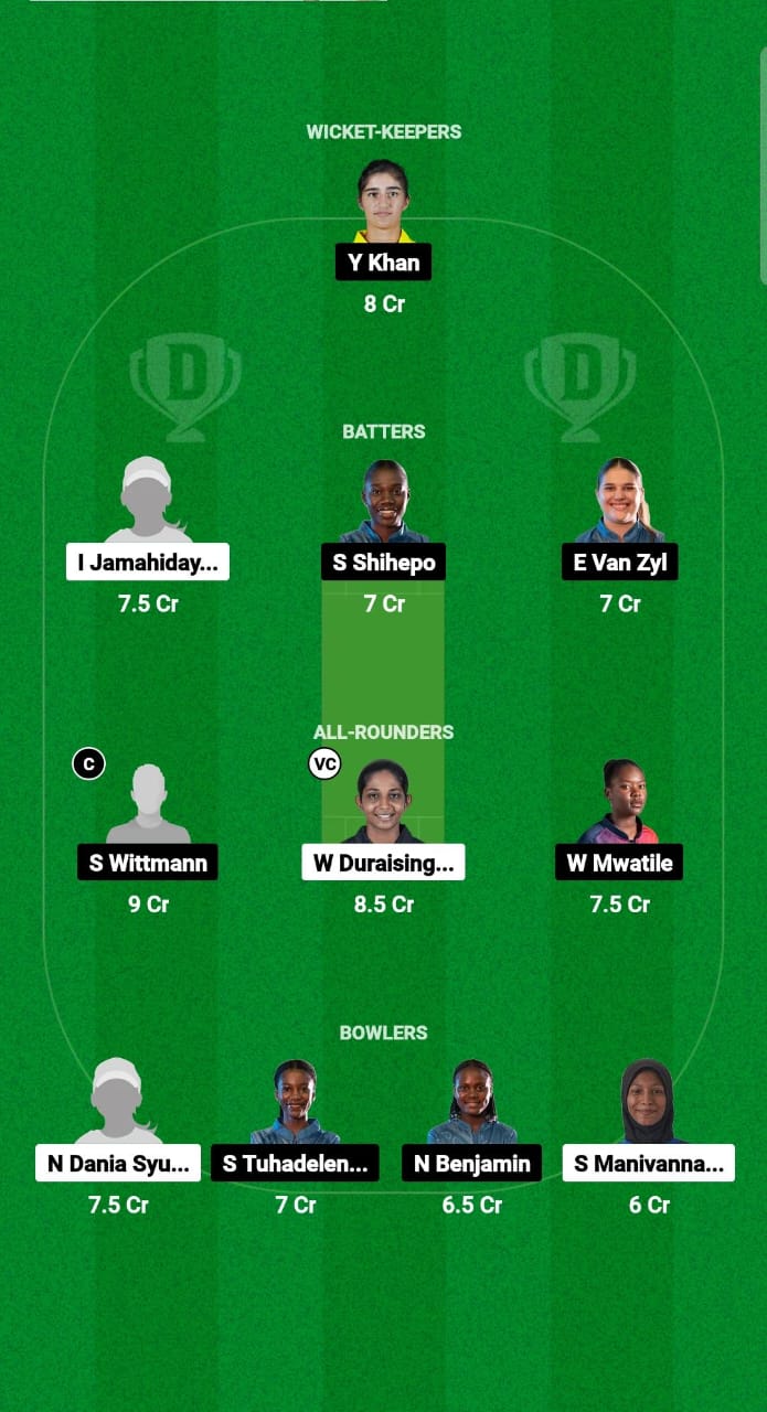 ML-W vs NAM-W Dream11 Prediction Fantasy Cricket Tips Dream11 Team Namibia Women Tour of Malaysia 2024 