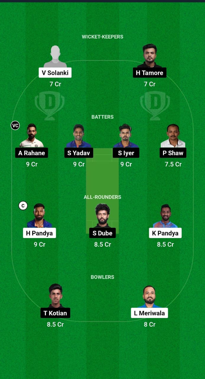 BRD vs MUM Dream11 Prediction Fantasy Cricket Tips Dream11 Team Indian Domestic T20 Trophy 2024 