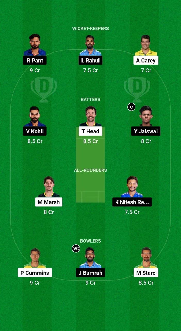 IND vs AUS Dream11 Prediction Fantasy Cricket Tips Dream11 Team India Tour of Australia 2024 