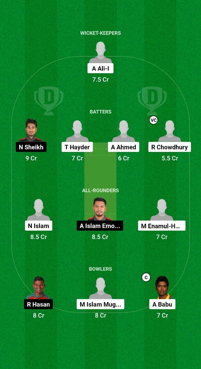 RD vs DM Dream11 Prediction Fantasy Cricket Tips Dream11 Team Bangladesh T20 National League 2024 