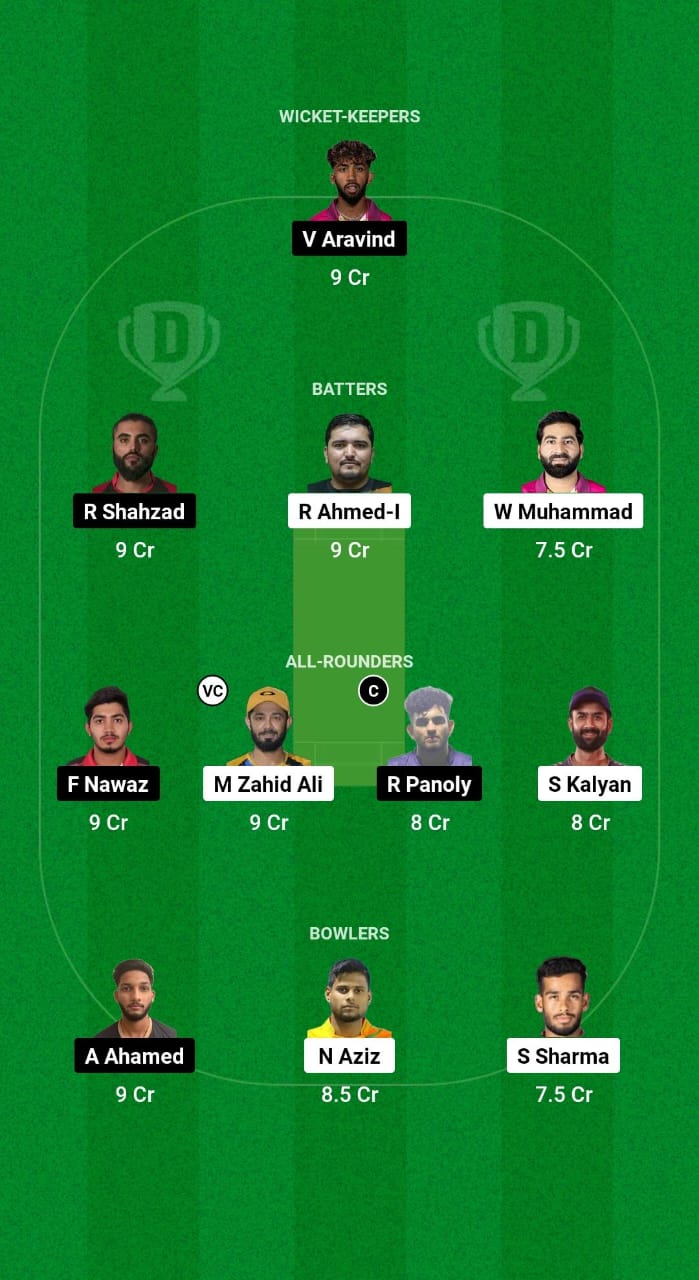 FUJ vs DUB Dream11 Prediction Fantasy Cricket Tips Dream11 Team Emirates D10 2024