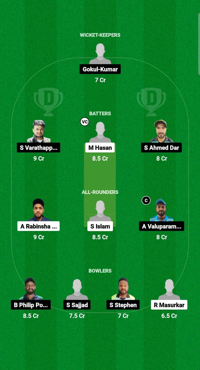 SAF vs KRM Dream11 Prediction Fantasy Cricket Tips Dream11 Team Kuwait T20 Challengers Trophy 2024 