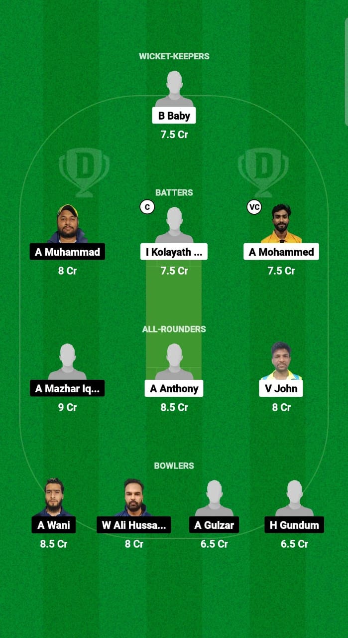 CHK vs MEC Dream11 Prediction Fantasy Cricket Tips Dream11 Team Kuwait Challengers League B T20 2024 