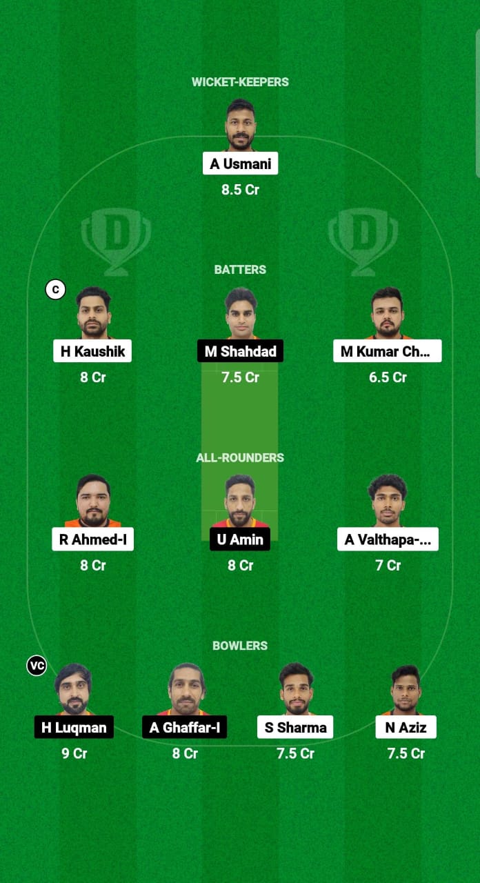 FUJ vs EMR Dream11 Prediction Fantasy Cricket Tips Dream11 Team Emirates D10 2024 