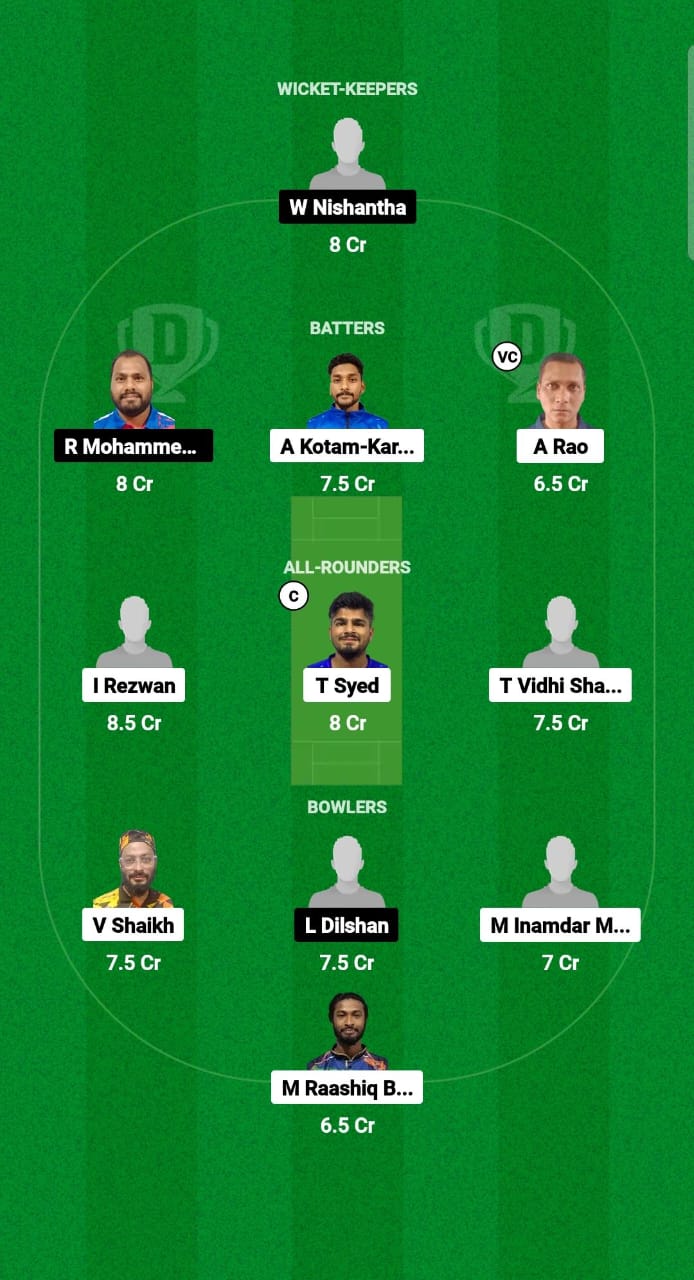 SAS vs SUL Dream11 Prediction Fantasy Cricket Tips Dream11 Team Kuwait Challengers League B T20 2024 