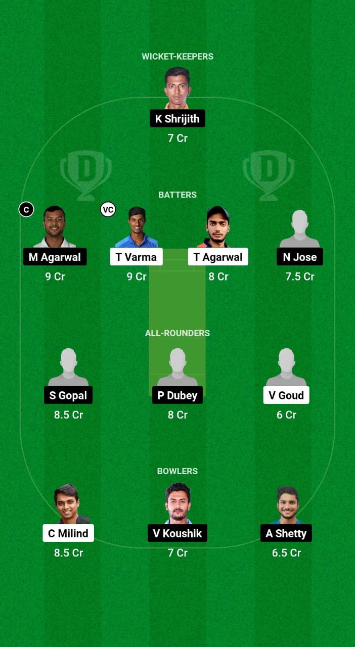 HYD vs KAR Dream11 Prediction Fantasy Cricket Tips Dream11 Team Indian Domestic OD Trophy 2024 