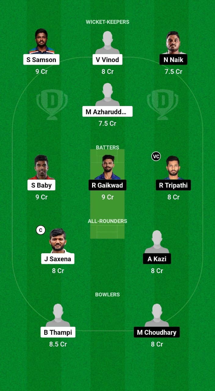 KER vs MAH Dream11 Prediction Fantasy Cricket Tips Dream11 Team Indian Domestic T20 Trophy