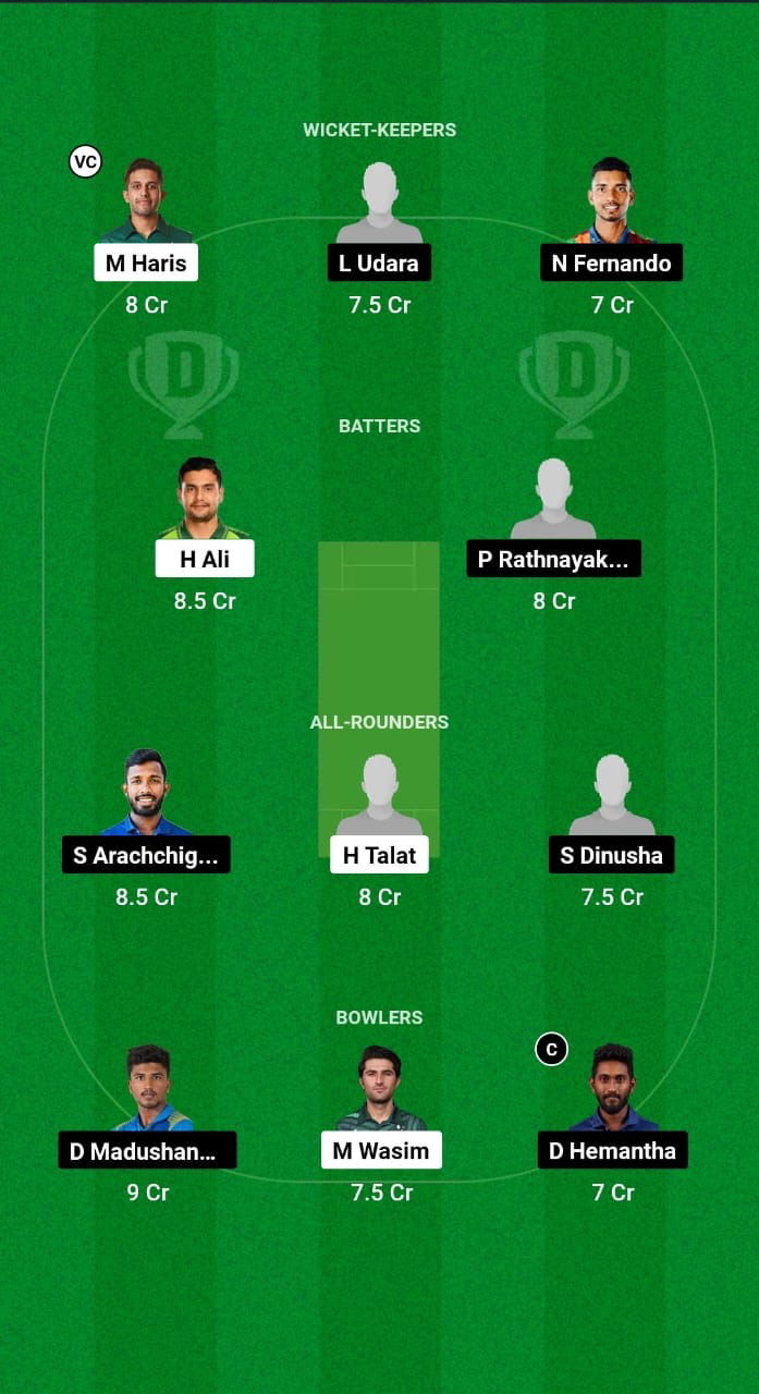 PK-A vs SL-A Dream11 Prediction Fantasy Cricket Tips Dream11 Team Sri Lanka A Tour of Pakistan