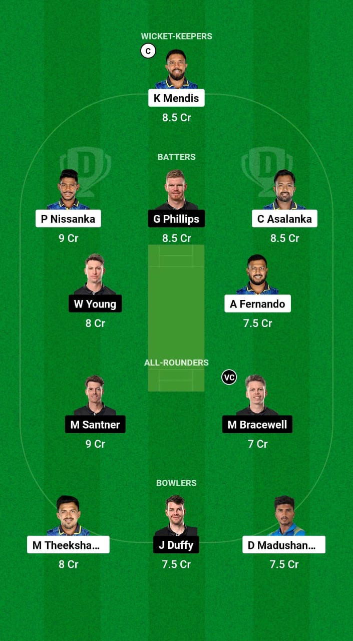 SL vs NZ Dream11 Prediction Fantasy Cricket Tips Dream11 Team 2nd ODI