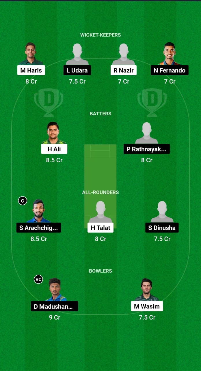 PK-A vs SL-A Dream11 Prediction Fantasy Cricket Tips Dream11 Team Sri Lanka A Tour of Pakistan