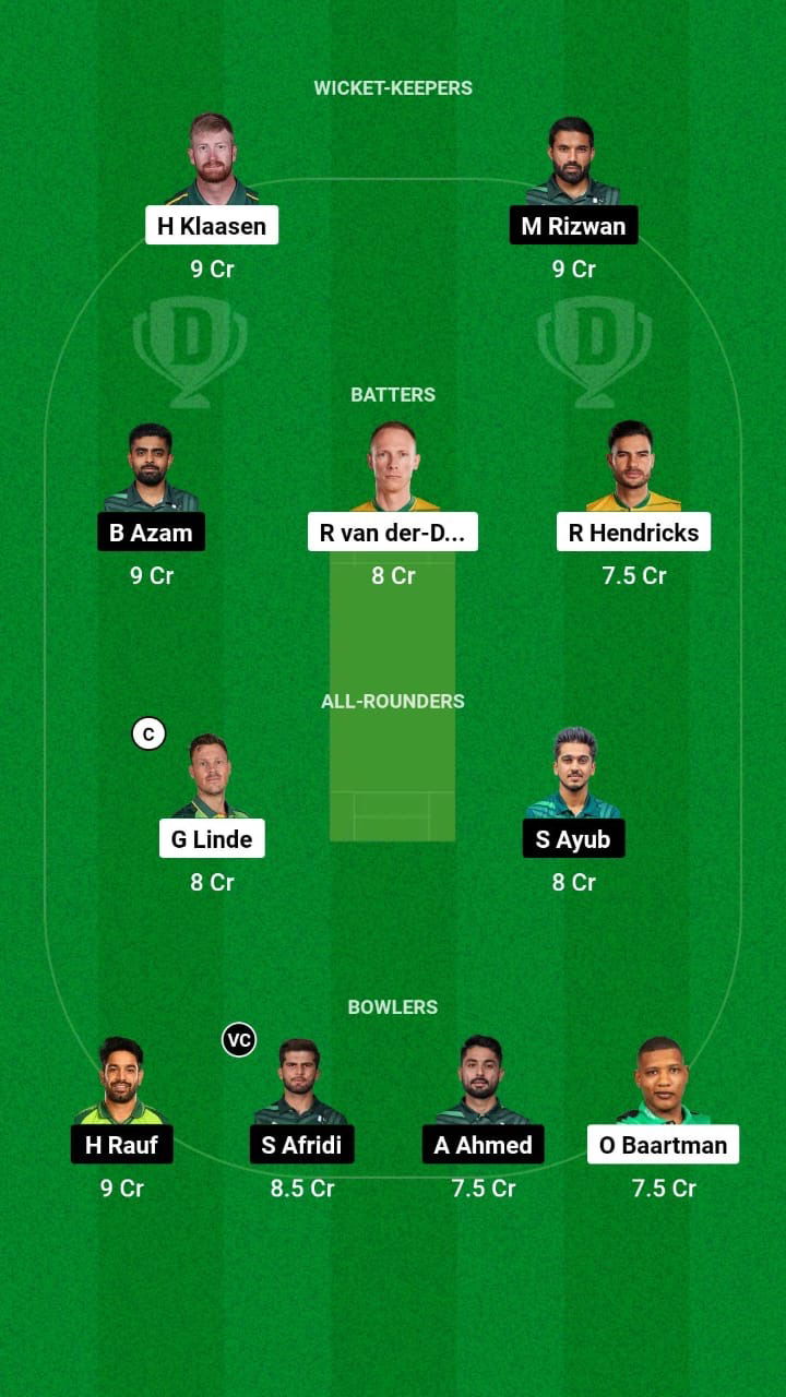 SA vs PAK Dream11 Prediction Fantasy Cricket Tips Dream11 Team Pakistan Tour of South Africa 