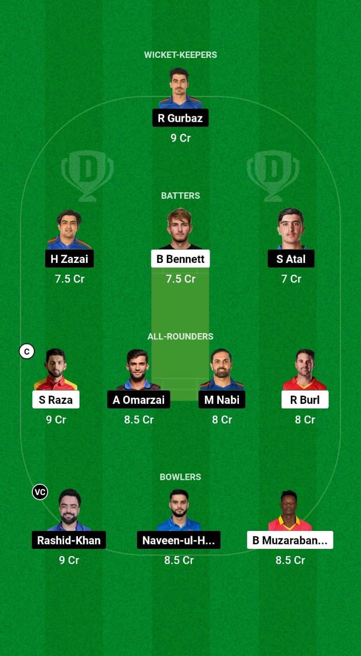 ZIM vs AFG Dream11 Prediction