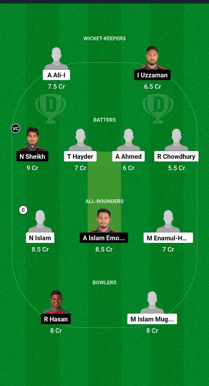 DM vs RD Dream11 Prediction Fantasy Cricket Tips Dream11 Team Bangladesh T20 National League