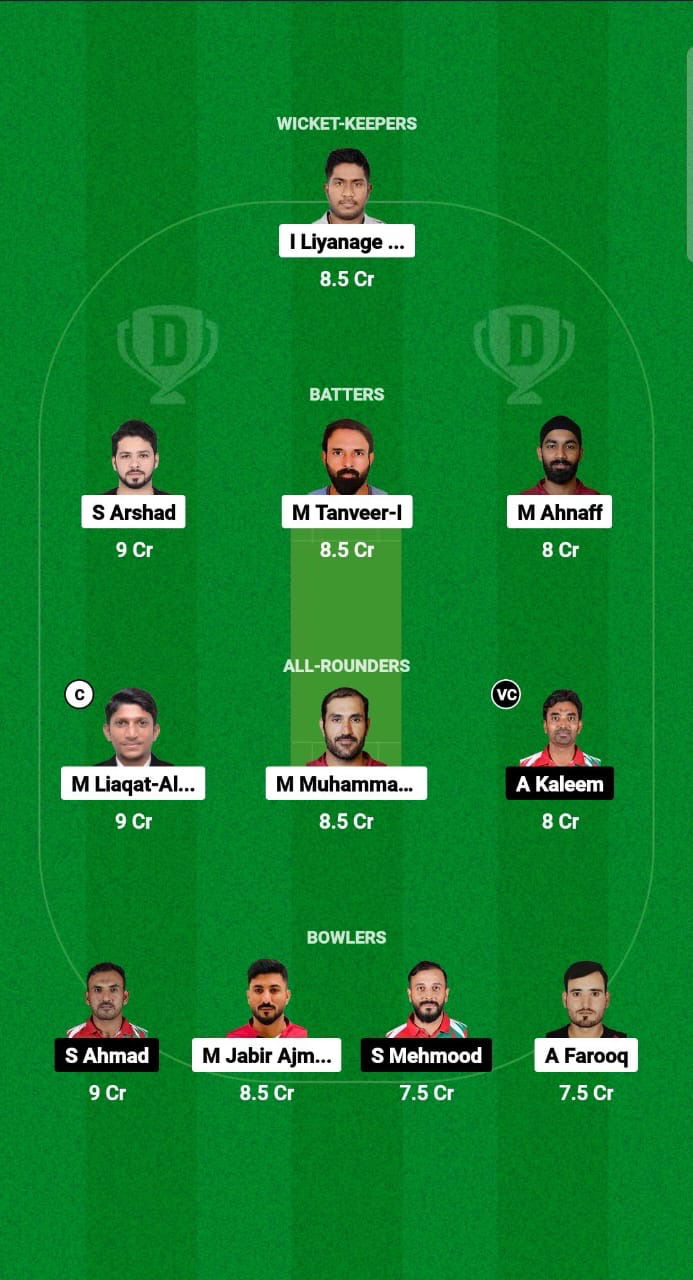 QAT vs OMN Dream11 Prediction Fantasy Cricket Tips Dream11 Team Gulf Cup T20I