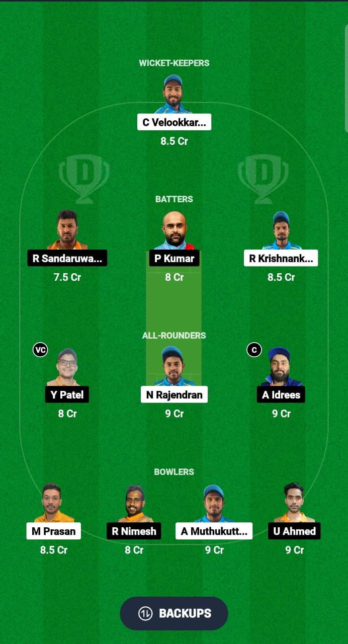 NCMI vs KS Dream11 Prediction Fantasy Cricket Tips Dream11 Team KCC T20 Elite Championship