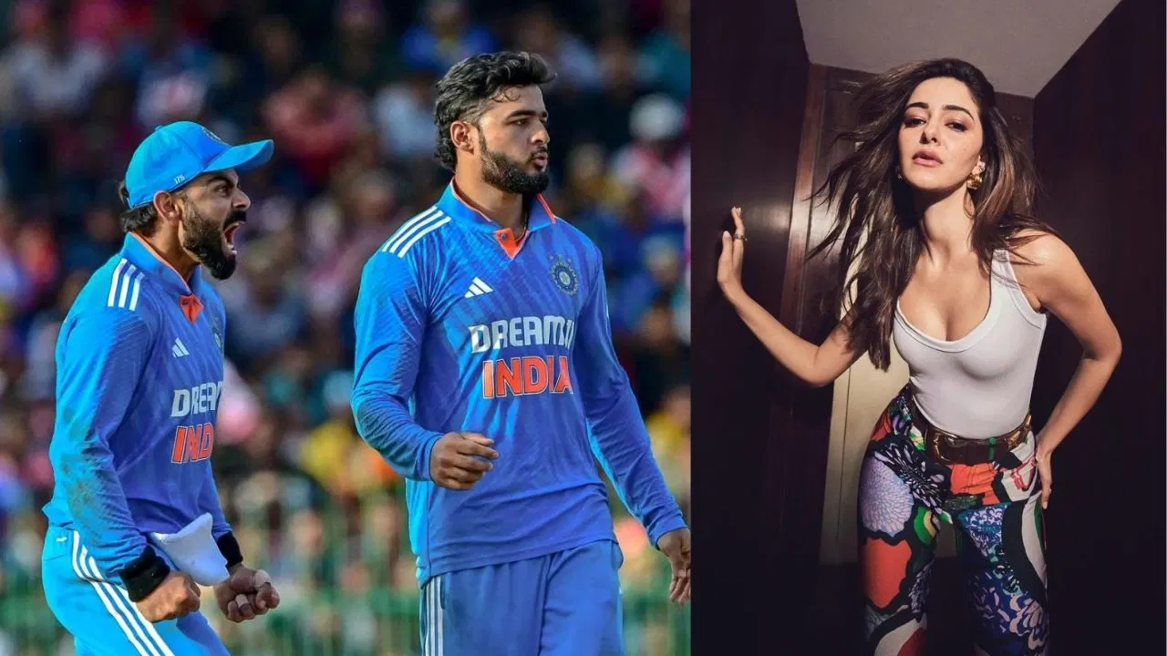 Ananya Panday And Virat Kohli With Riyan Parag