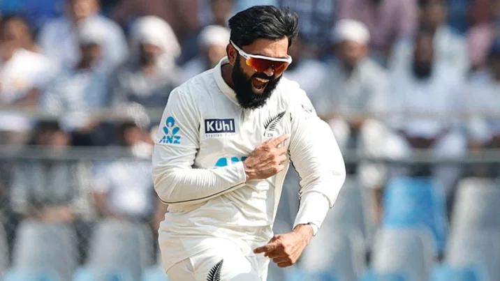 Ajaz Patel of New Zealand
