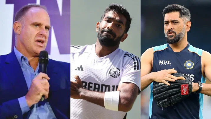 Matthew Hayden, Jasprit Bumrah and MS Dhoni