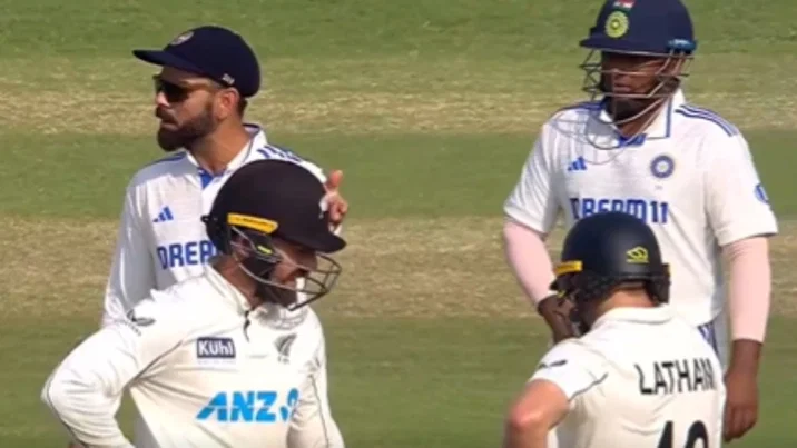 Virat Kohli and Tom Latham